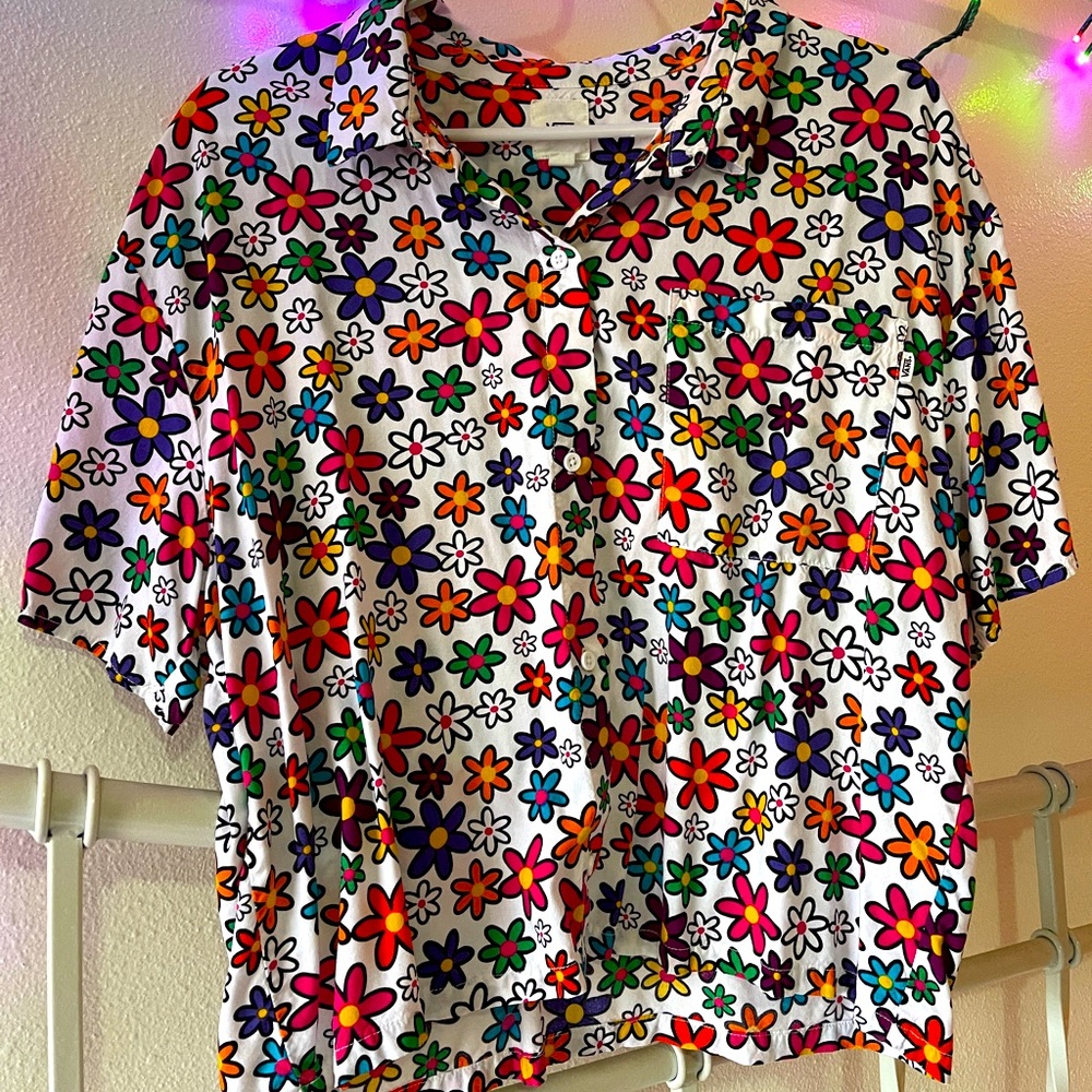 Vans Flower Print Top Size XL